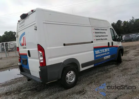 2018 Ram Promaster 2500 High Roof 159 Wb из США, поврежденный, VIN 3C6TRVDG9JE111265